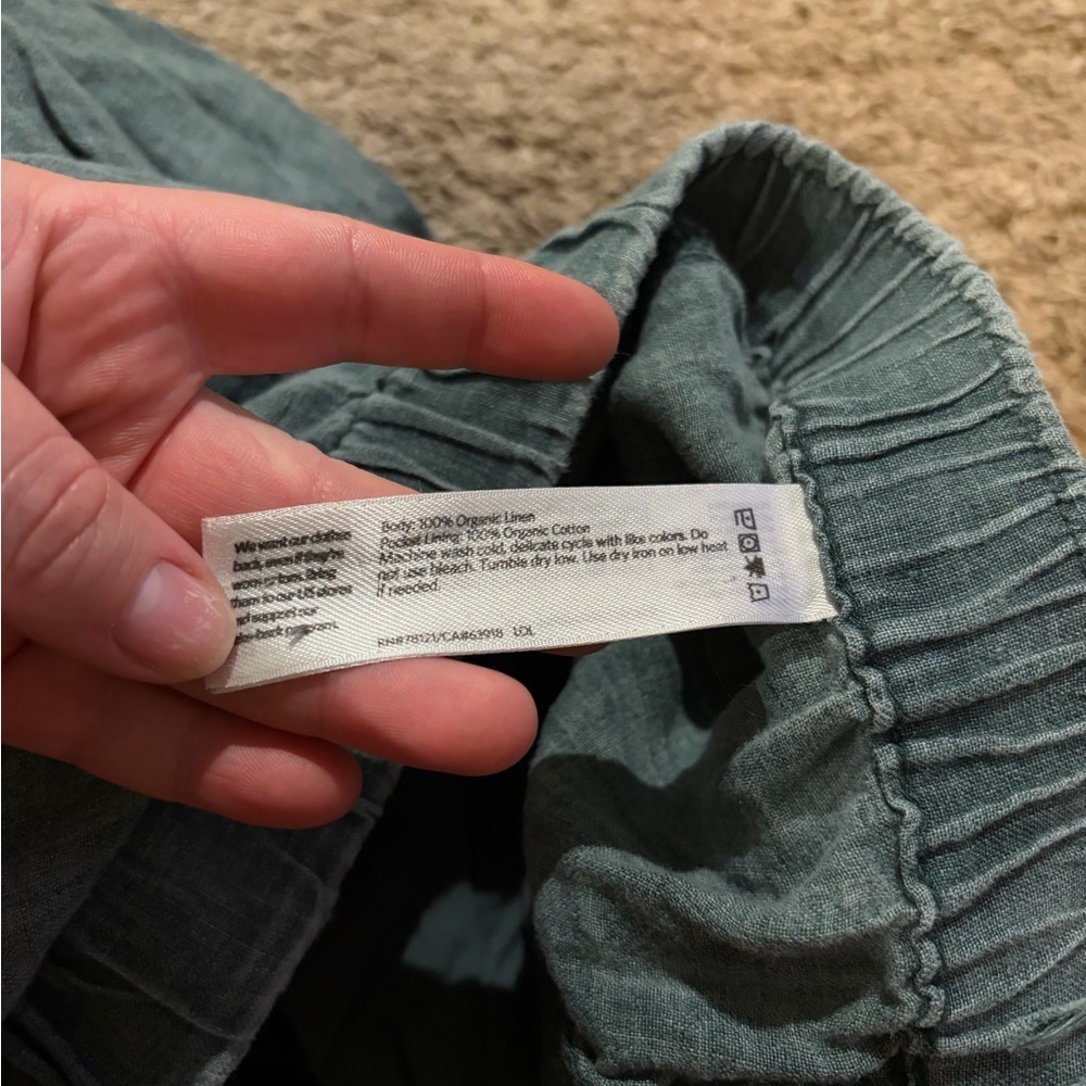 Eileen Fisher Nile Organic Linen Lantern Legged Pants w/ Pockets 1X - Picture 2 of 9